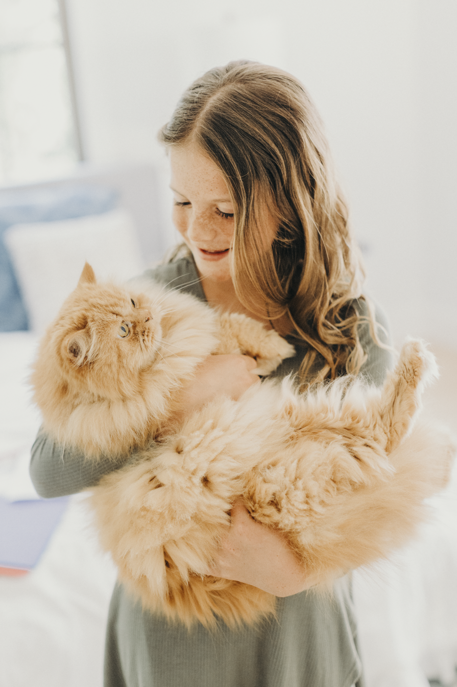 KL_Animals_Girl with fluffy cat